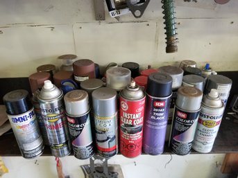 Spray Paint Large Miscellaneous Lot Used, New, Good