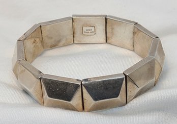 Sterling Silver Stretch Bracelet Marked 925 LT Thialand