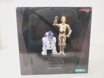 NOS Kotobukiya Artfx Japan Star Wars R2D2 & C-3PO 1/10 Scale Pre Painted Model Kit