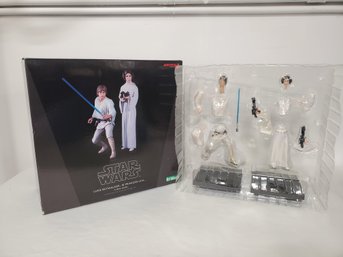 Kotobukiya Artfx Japan Star Wars Luke Skywalker & Princess Leia A New Hope 1/10th Scale Pre Painted Model Kit