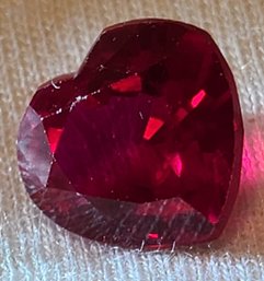 Lovely 6.5 Ct Heart Shaped Tested Red Ruby