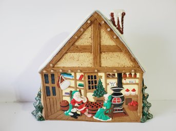 Painted Ceramic Christmas Holiday House Decoration