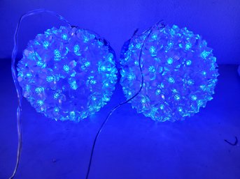 Two Season's Designs Celestial Lights LED Flashing Lighted Blue Christmas Holiday Balls