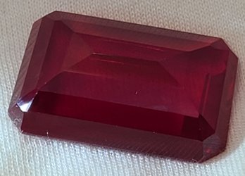 Stunning 54 Ct Tested Blood Red Ruby ~ Beautiful Emerald Cut