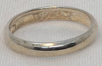 Sterling Silver Size 10 Wedding Band ~ 3.39 Grams