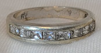 Sterling Silver Size 7 CZ Band ~ 2.95 Grams