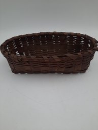 Antique Native American Splint Basket With Potato Stamp Decoration