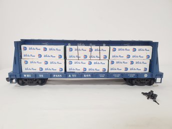 USA Trains White Pass & Yukon Centerbeam Flat Car Model Train R17408 G Scale In Original Box