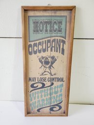 Vintage Wood Novelty Wall Man Cave Bar Family Room Sign