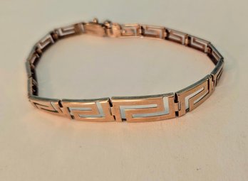 Sterling Greek Key Link Bracelet