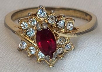 Beautiful Size 8 Gold Filled Ring With CZs