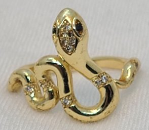 Size 7 Beautiful Gold-plated Snake Ring