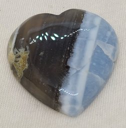 Huge 50 Carat Heart-shaped Blue Opal