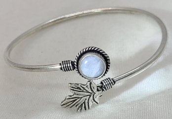 Adjustable Silver Plated Moonstone Bracelet