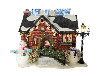 2005 Department 56 The Snowman House Snow Village House Lighted With Box - Retired