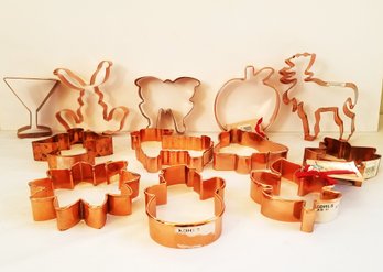 Lot Of 12 Large Wilton Copper Cookie Cutters