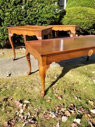 The Hickory Chair Company Table Set. 2 End Tables And Coffee Table. Mid Century Matching.