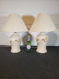 Patton Handmade Stoneware Pottery Of Mesa California Table Lamp Pair