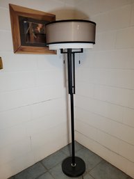 Modern Art Deco Style Floor Lamp.  2 Stage Shade, With A Little Glimmer