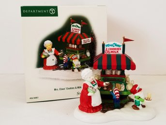 Department 56 'mrs. Claus' Cookies & Milk' North Pole Series - Retired With Box