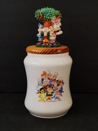 Vintage 2002 Keebler Elf Elves Tree House Cookie Candy Jar W Wooden Lid