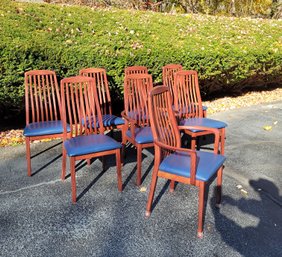 A. Sibau Rosewood Italian Dining Room Chair Set. Mid Century Modern MCM. Terrific Condition.