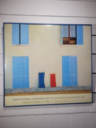 David Hockney Museum Print.  From MOMA.  Well Done Blue Metal Frame