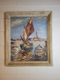 Sailboat Oil On Canvass. Signed  A. Debruynet ????