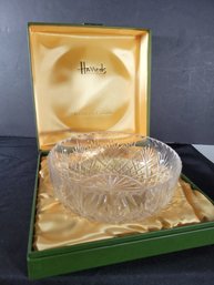 Harrod's Hand Cut Lead Crystal Bowl. In The Box