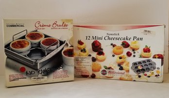 Norpro Mini Nonstick Cheesecake Pan & Chicago Metallic Creme Brulee Pan (No Ramkins) - Original Box