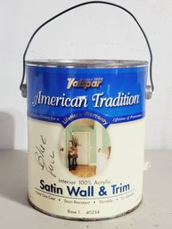 Valspar American Tradition Satin Wall & Trim 1 Gallon Paint Can-Airy Delight - Light Blue