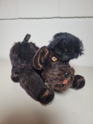 Antique Stuffed Animal.  A Black Poodle.  All Limbs Attached.