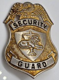 Vintage Security Guard Service Badge