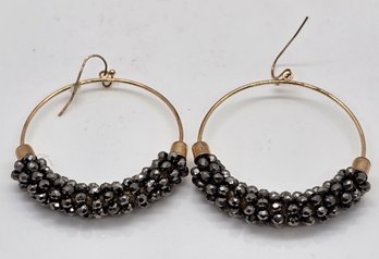 Incredible Pair Of Vintage Hoop Earrings