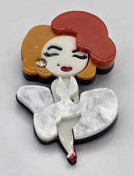 Acrylic Marilyn Monroe Brooch