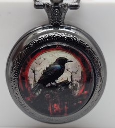 Brand New Black Crow Pocket Watch