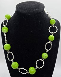 Vintage Green Costume Necklace