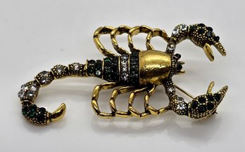 Multi-Color Scorpion Brooch