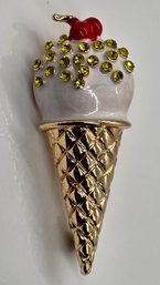 Adorable Ice Cream Cone Brooch