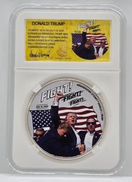 President Trump Assassination Attempt Commerative Encased Coin