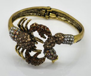 Golden Scorpion Crystal Bracelet