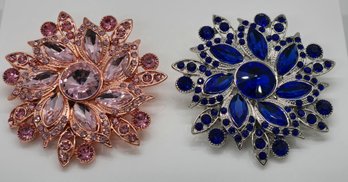 2 Floral Belt Buckles