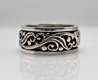 Size 9 Spinner Ring In Sterling Silver