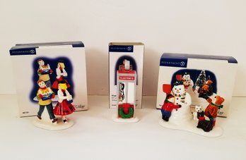 Dept 56 Snow Village Village Phone Booth, Is That Frosty & What You Crave Figurines 0 With Boxes (lot F)