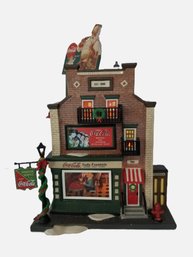 2004 Department 56 Coca-Cola Soda Fountain Christmas In The City Series House Lighted With Box - Retired