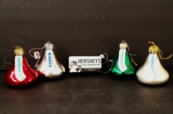 Kurt Adler Hershey's Chocolate Kisses Handblown Glass Ornaments - No Box (lot O)