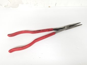 Snap-on 915CP Needle Nose Pliers Long Reach Red Grip