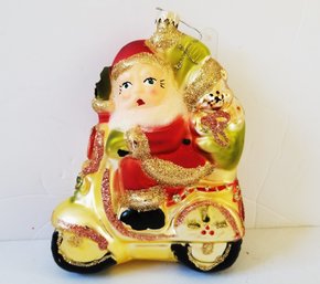 Christopher Radko Glass Ornament 'santa Riding A Scooter'  - With Box  (lot 15)