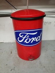 Vintage Ford Flip Top Foot Petal Waste Paper Garbage Can Small