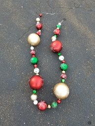 Oversized 9 Foot Christmas Traditional Colored Plastic Ball Garland #2